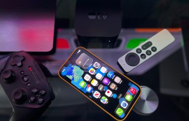 Entertainment Setup with iPhone and Apple TV