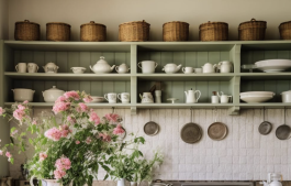 Olive green kitchen