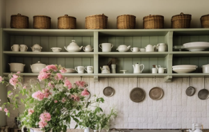Olive green kitchen