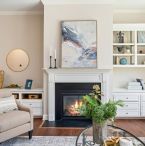 living room with fireplace