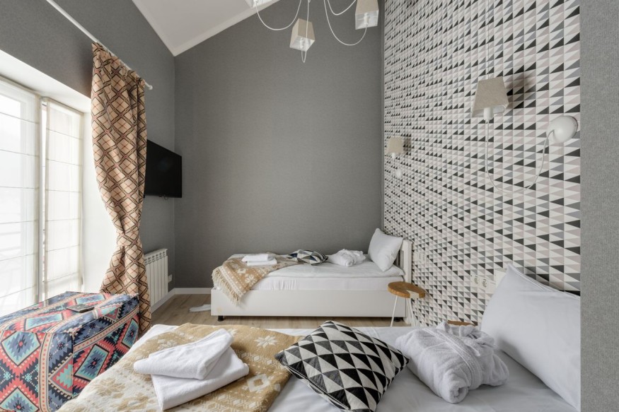 Home with patterned interior