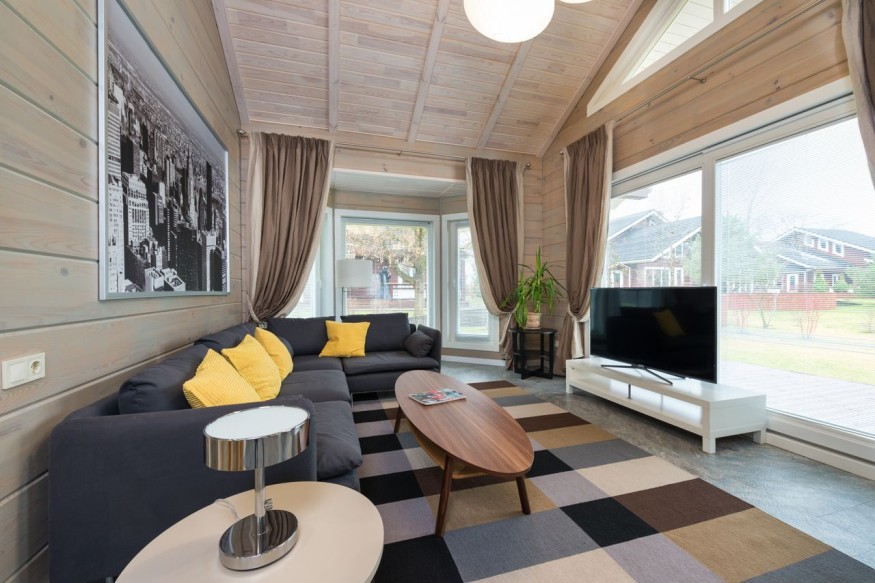 Wood paneled interior