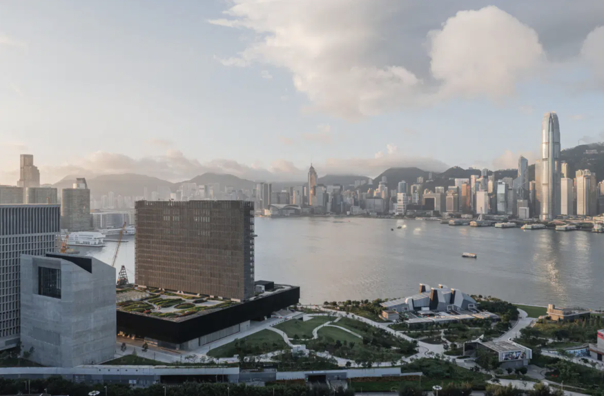 Aerial view of M+ (2012–2021), Hong Kong