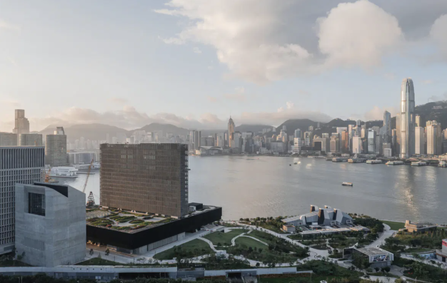 Aerial view of M+ (2012–2021), Hong Kong
