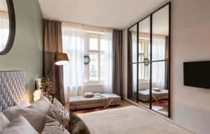 Mirrored wall